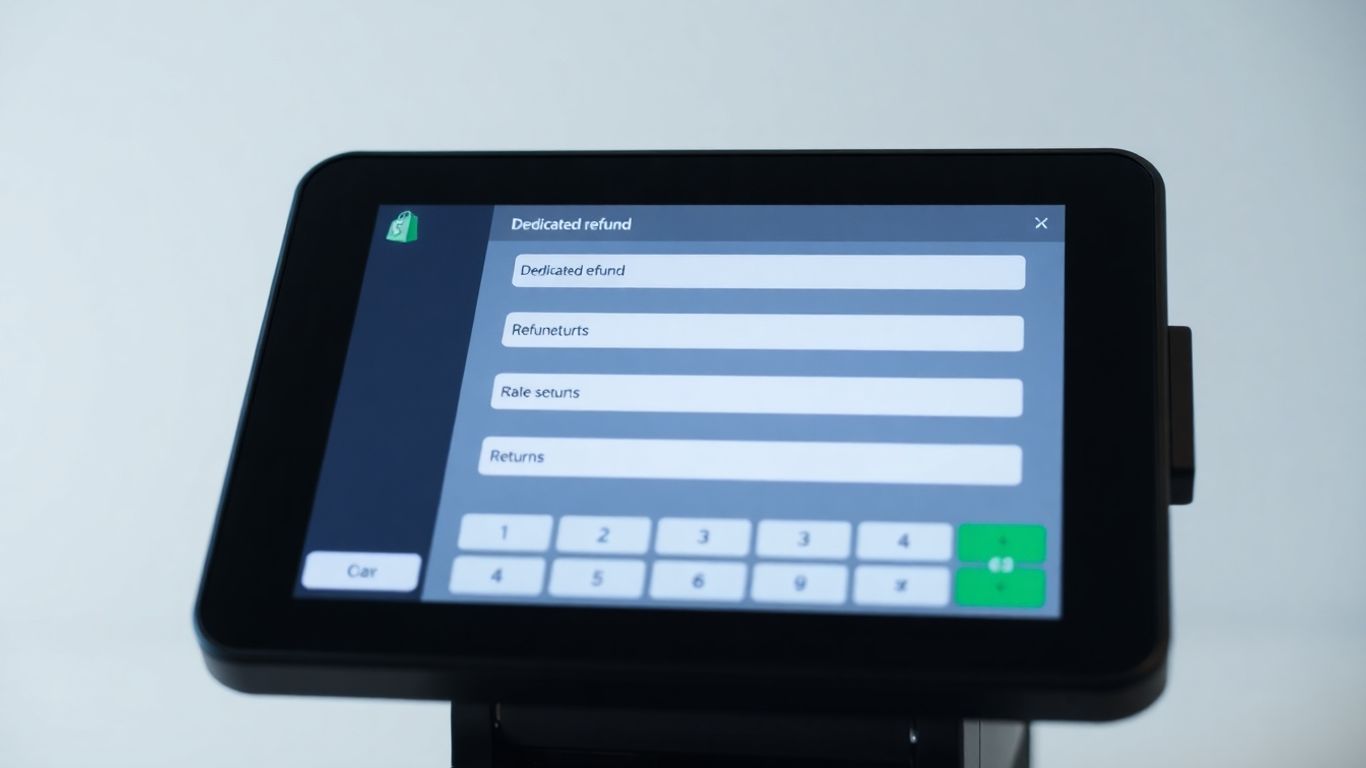 Shopify POS refund screen interface
