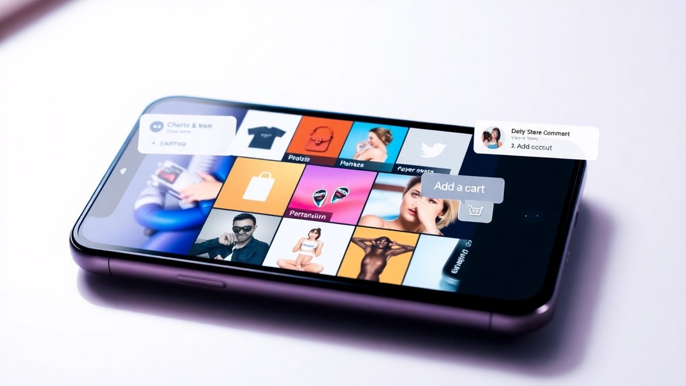 Shoppable video on a phone screen.