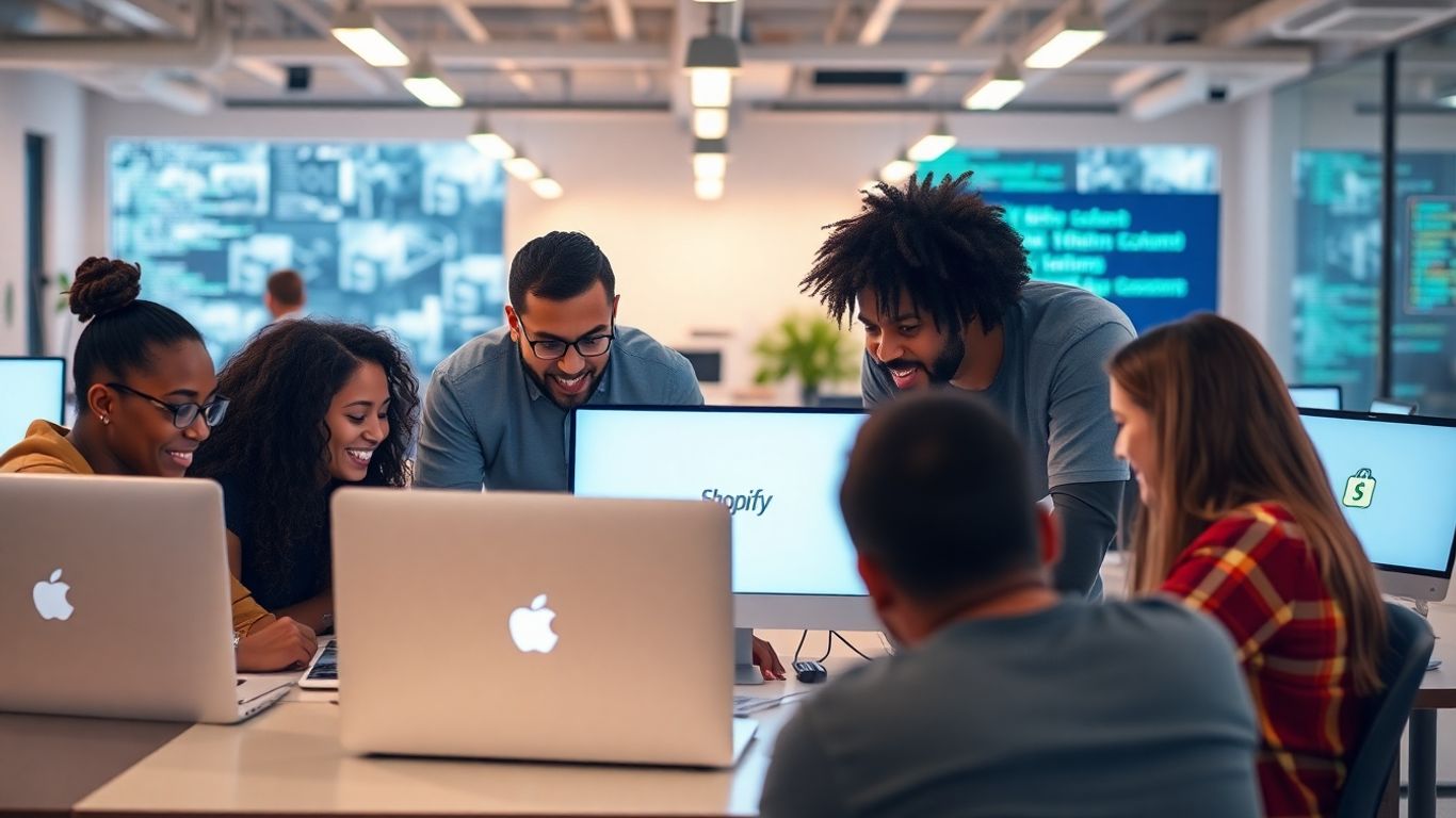 Developers collaborating on Shopify API expansion