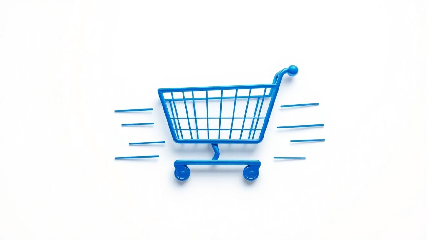 Shopify cart icon with dynamic speed lines