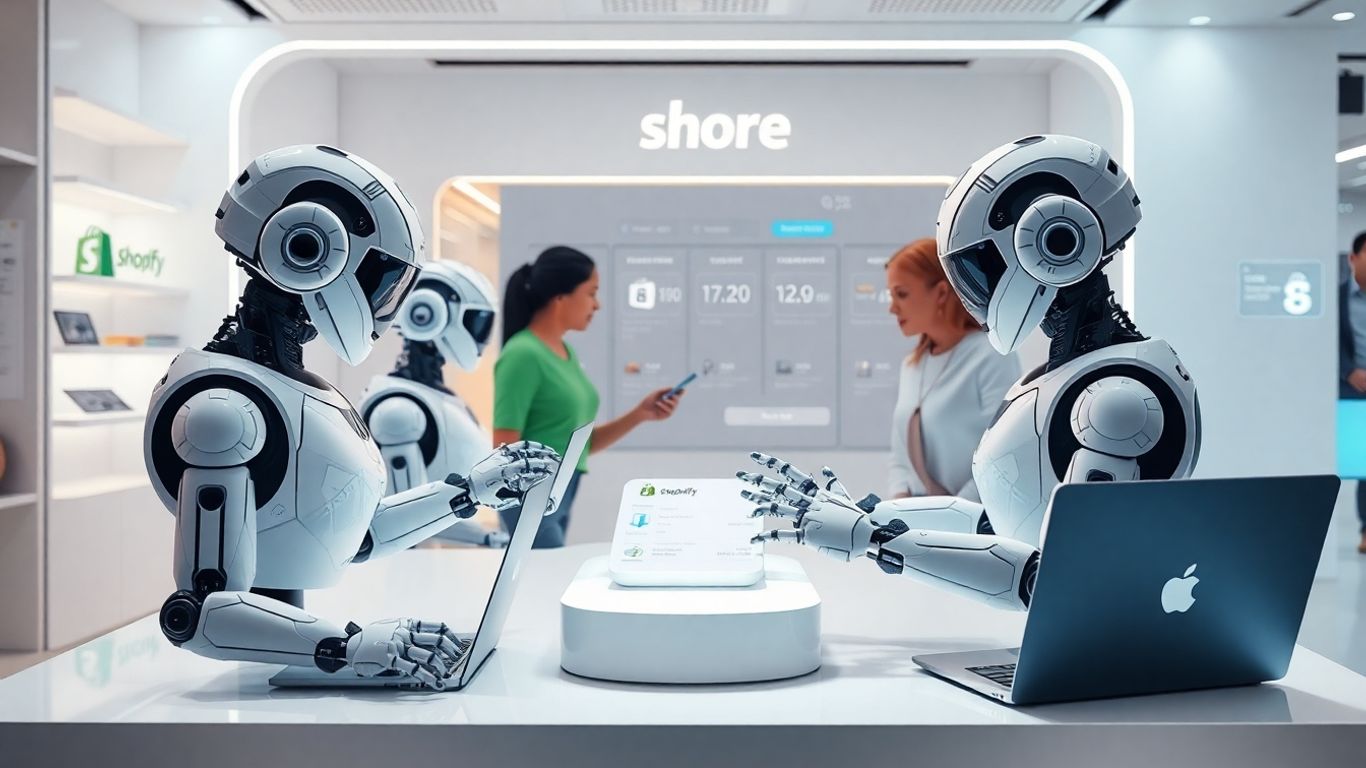 AI-powered checkout with shoppers using devices online